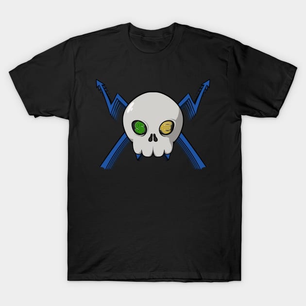 Brokers crew Jolly Roger pirate flag (no caption) T-Shirt by RampArt